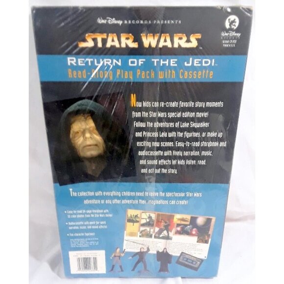 Star Wars Return of The Jedi Read-Along Play Pack w/ Cassette, Book & Figures - Picture 2 of 2